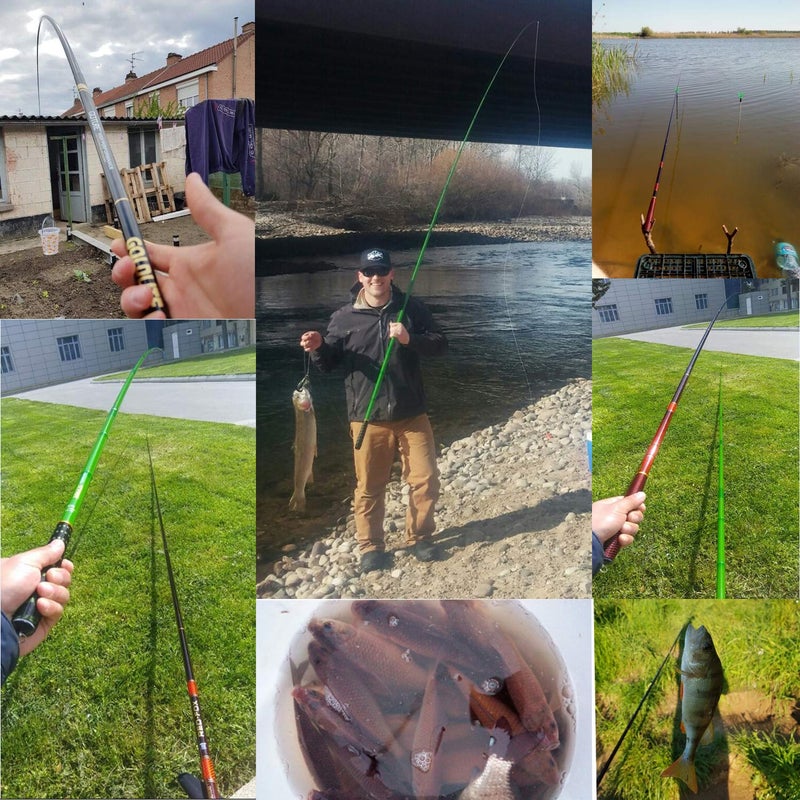 Goture Telescopic Tenkara Fishing Rod Collapsible Crappie Rods 1 Piece Portable Hand Fishing Poles Carbon Fiber Telescoping Stream Ultralight Inshore Carp Bamboo Pole Bass Trout 12 15 18 20 21 24Ft - Image 3